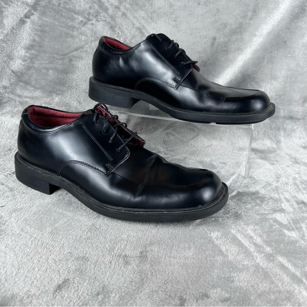 Kenneth Cole Reaction Means Brogue‎ Oxfords Mens 8.5 M Black Leather Dress Shoes